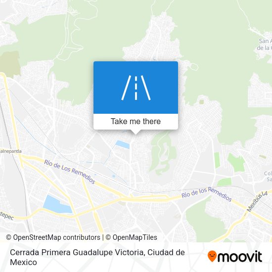 Cerrada Primera Guadalupe Victoria map