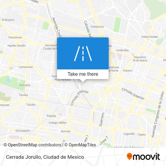 Cerrada Jorullo map