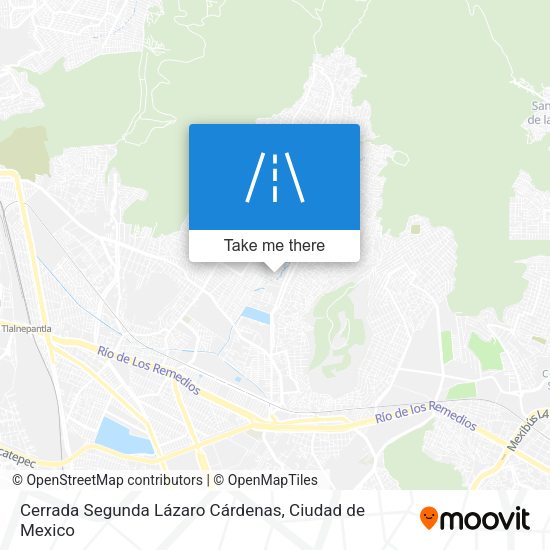 Mapa de Cerrada Segunda Lázaro Cárdenas