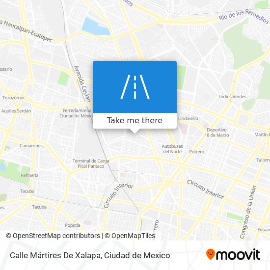 Calle Mártires De Xalapa map