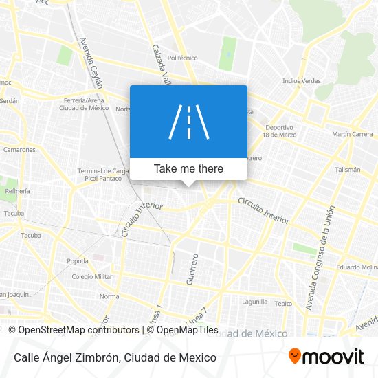 Calle Ángel Zimbrón map