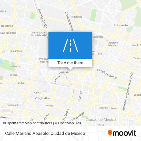 Mapa de Calle Mariano Abasolo