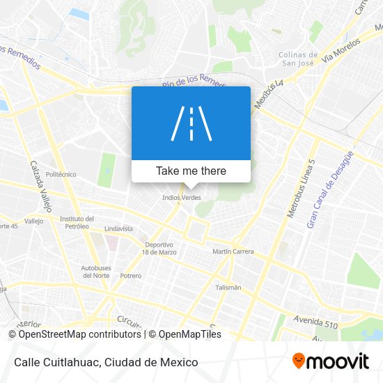 Calle Cuitlahuac map