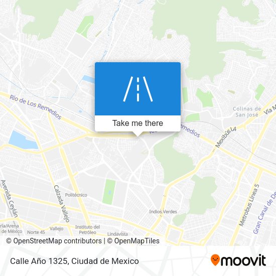 Calle Año 1325 map