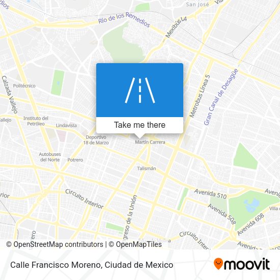 Mapa de Calle Francisco Moreno