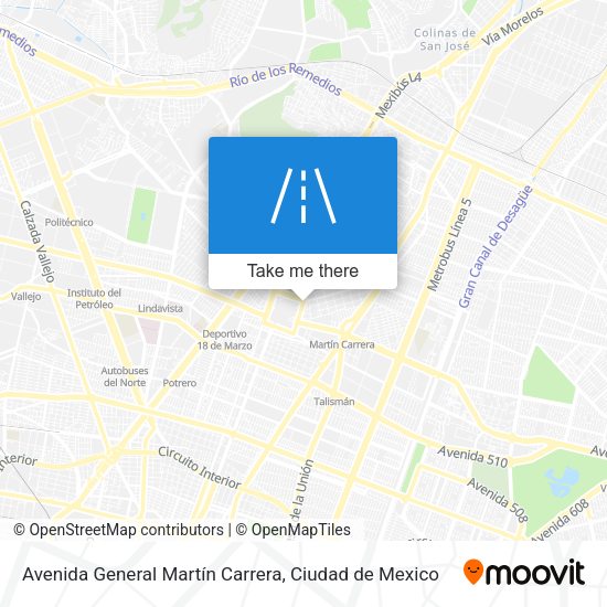 Mapa de Avenida General Martín Carrera