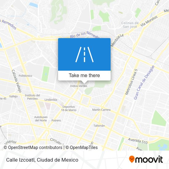 Mapa de Calle Izcoatl