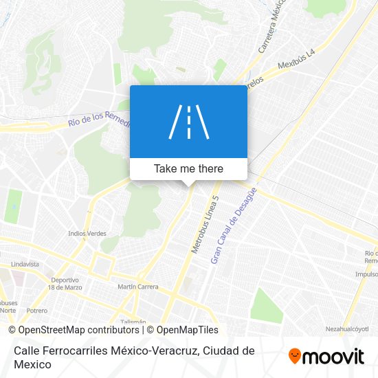 Calle Ferrocarriles México-Veracruz map