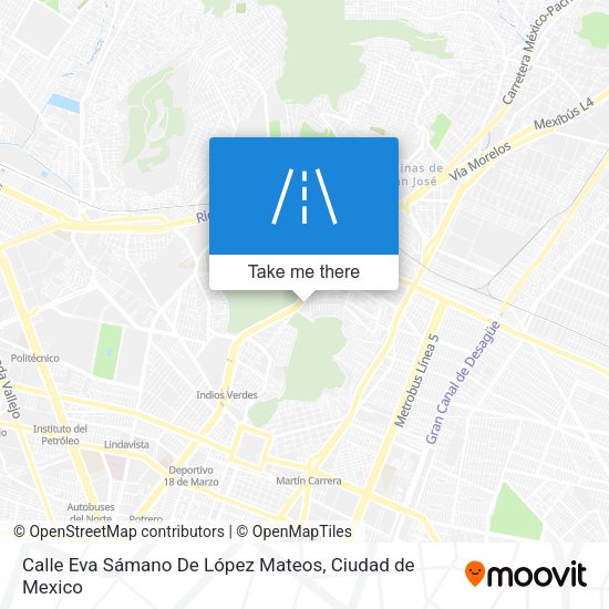 Calle Eva Sámano De López Mateos map