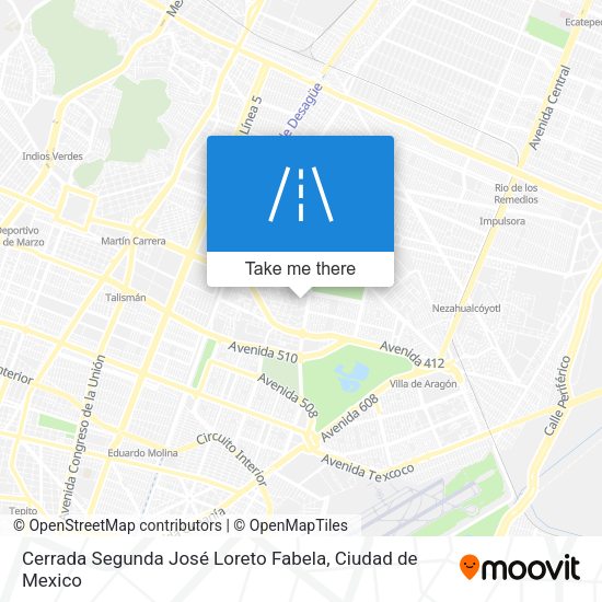 Mapa de Cerrada Segunda José Loreto Fabela