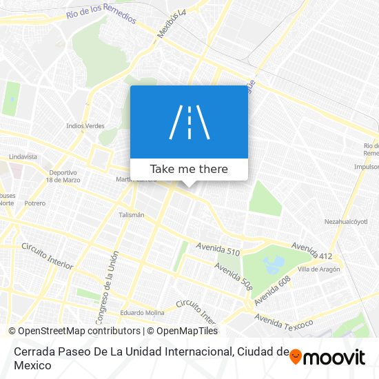 Cerrada Paseo De La Unidad Internacional map