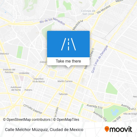Mapa de Calle Melchor Múzquiz