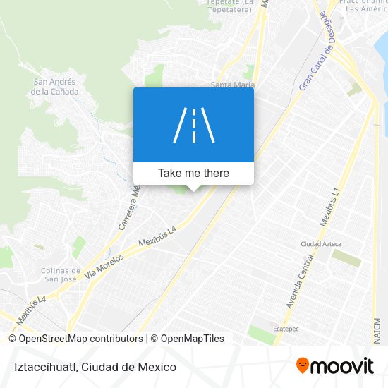 Mapa de Iztaccíhuatl