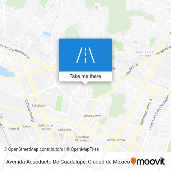 Avenida Acueducto De Guadalupe map
