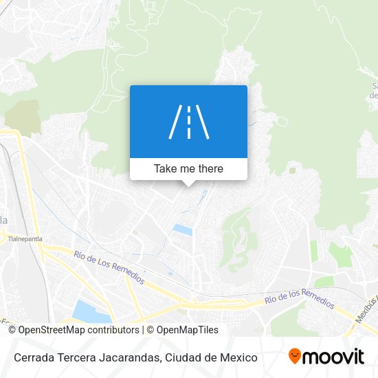 Cerrada Tercera Jacarandas map