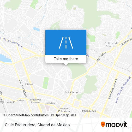 Calle Escurridero map