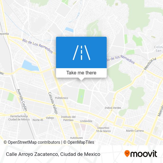 Calle Arroyo Zacatenco map