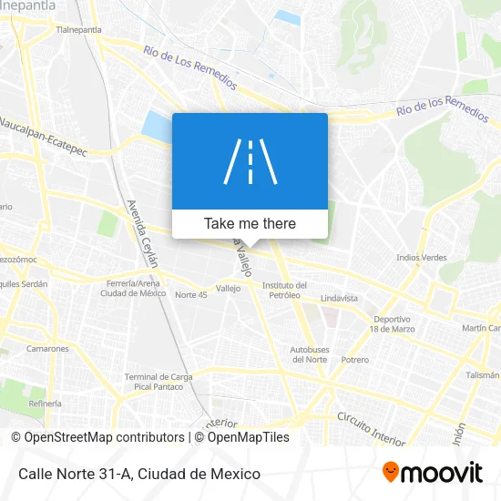 Mapa de Calle Norte 31-A