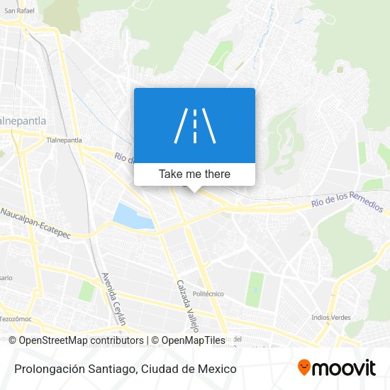 Prolongación Santiago map