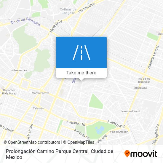 Mapa de Prolongación Camino Parque Central