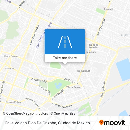 Calle Volcán Pico De Orizaba map