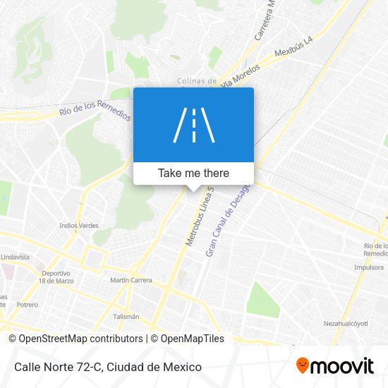 Mapa de Calle Norte 72-C