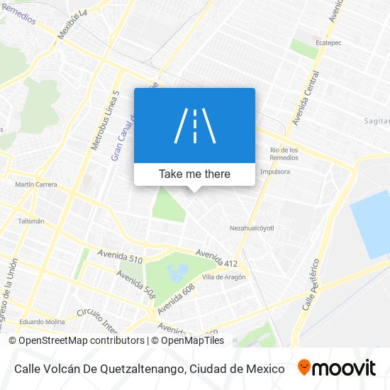 Mapa de Calle Volcán De Quetzaltenango