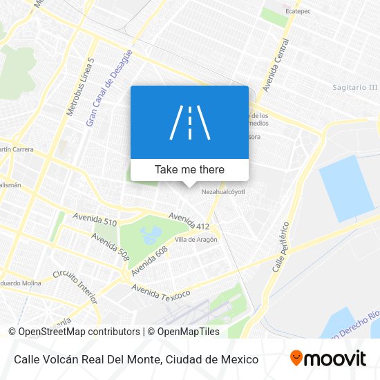 Mapa de Calle Volcán Real Del Monte