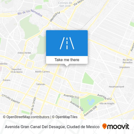 Mapa de Avenida Gran Canal Del Desagüe