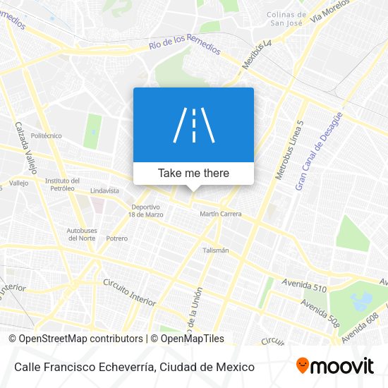 Mapa de Calle Francisco Echeverría