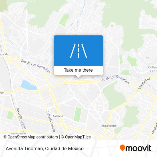 Avenida Ticomán map