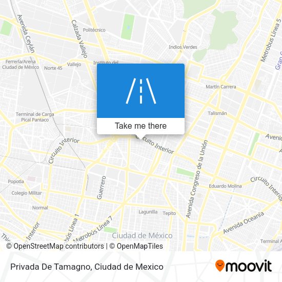 Mapa de Privada De Tamagno