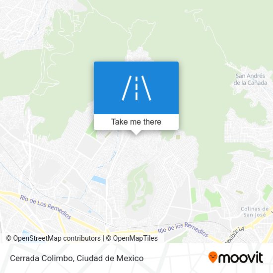 Cerrada Colimbo map