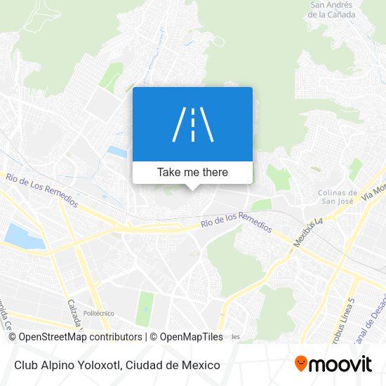 Club Alpino Yoloxotl map