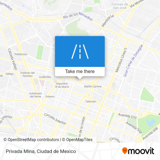 Privada Mina map