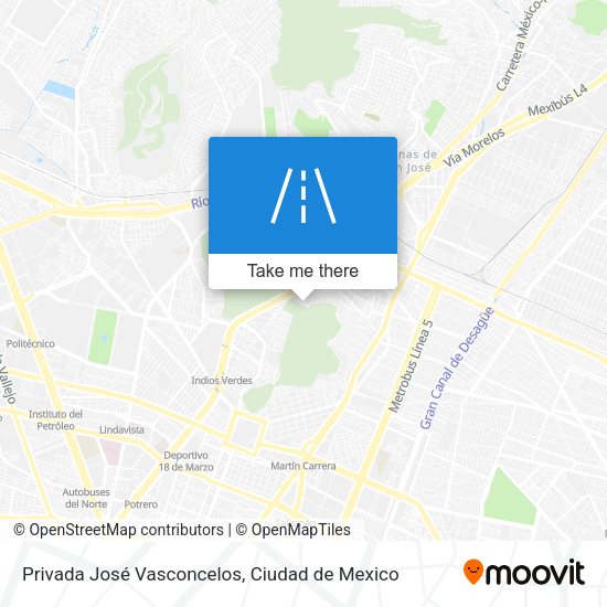 Privada José Vasconcelos map
