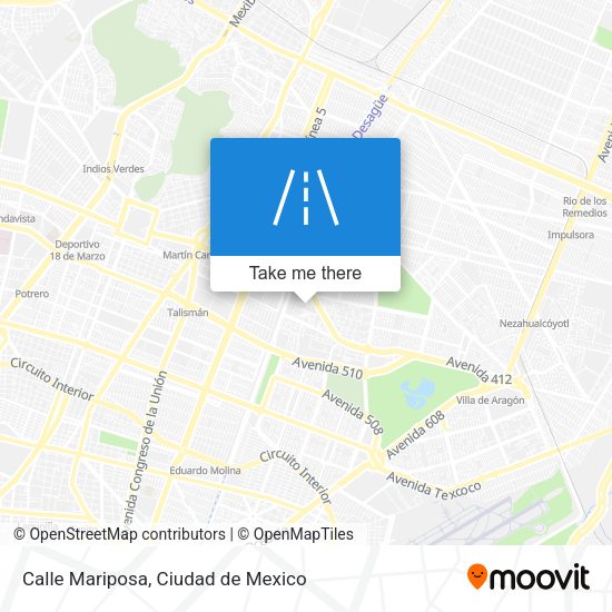 Mapa de Calle Mariposa