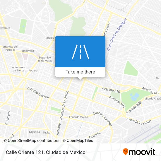 Calle Oriente 121 map