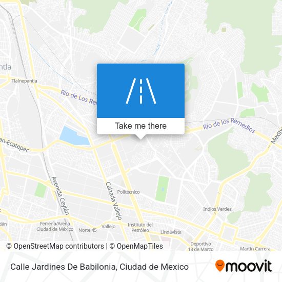 Mapa de Calle Jardines De Babilonia