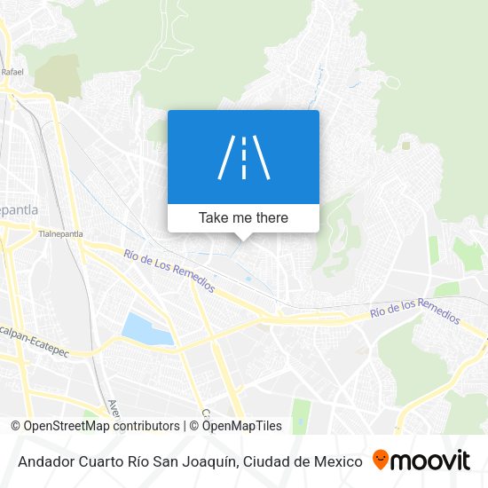 Andador Cuarto Río San Joaquín map
