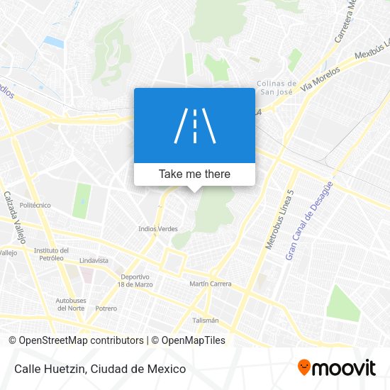 Calle Huetzin map