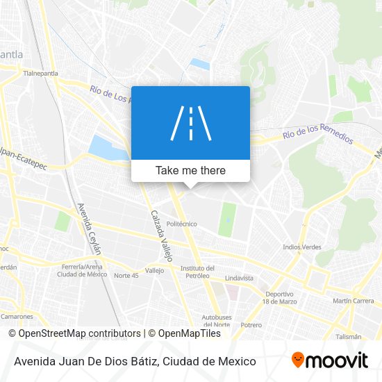 Avenida Juan De Dios Bátiz map