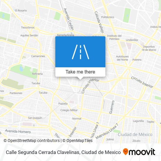 Calle Segunda Cerrada Clavelinas map