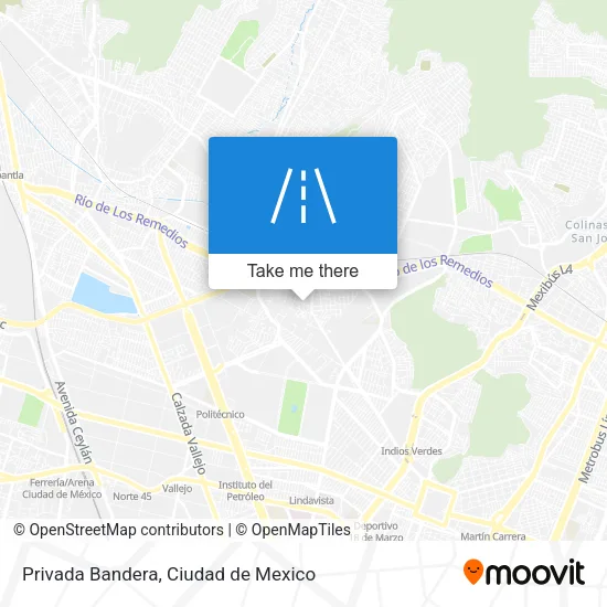Privada Bandera map