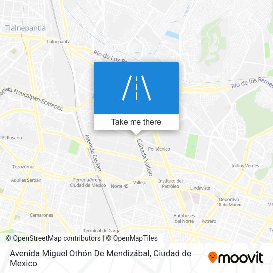 Avenida Miguel Othón De Mendizábal map