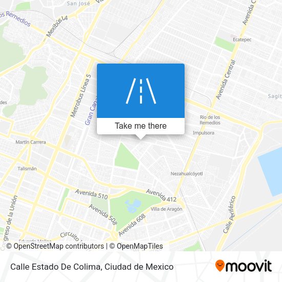 Mapa de Calle Estado De Colima