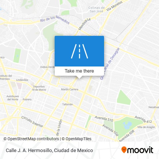 Calle J. A. Hermosillo map