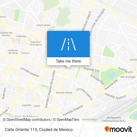 Calle Oriente 115 map