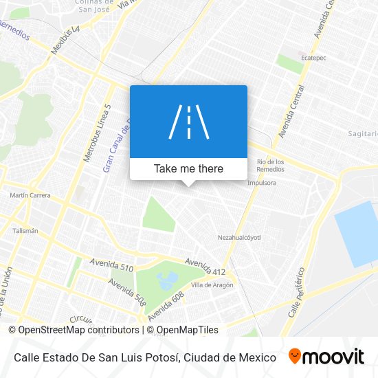 Mapa de Calle Estado De San Luis Potosí