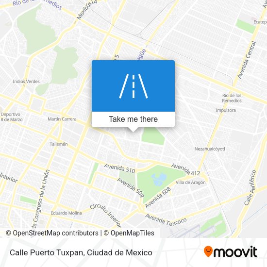 Calle Puerto Tuxpan map